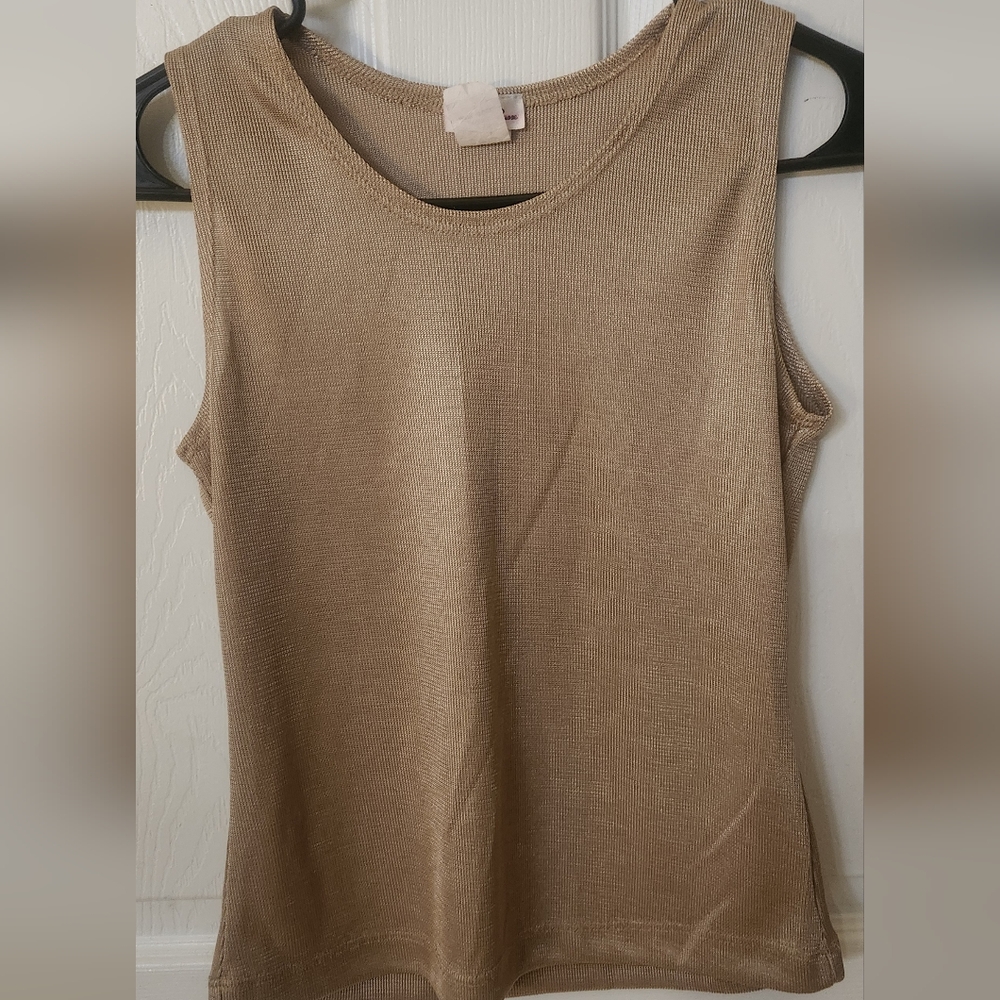 Tan Muscle Tee with Soft Knit Fabric